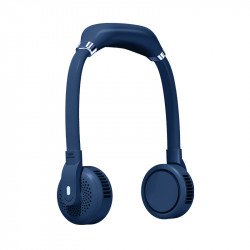 Portable Neck Fan, Personal Bladeless Cooling Fans, Battery Powered Rechargeable USB Fan, Hand Free Wearable Fan for Outdoors Travel Sports (Navy Blue)